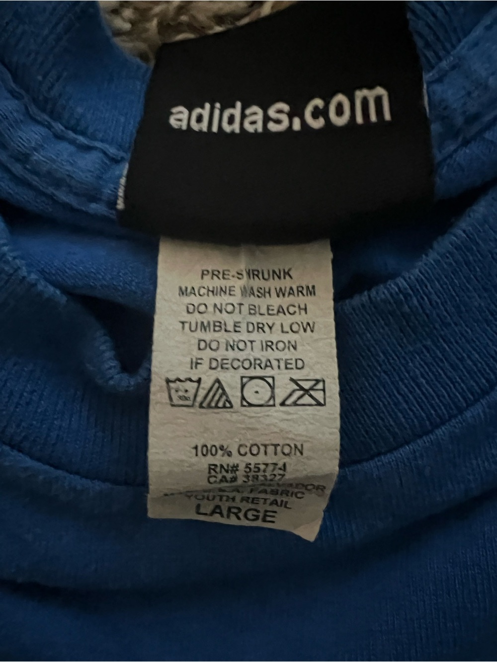 adidas Blue T-Shirt with Orange and Black NYK-Style Logo - Picture 4 of 5